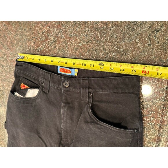 Vtg Y2K Empyre Double Knee‎ Loose Fit Baggy Black Jeans Pants Fits 30  Skater - Picture 8 of 12
